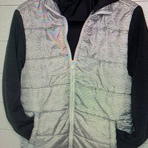 Kids' Black and Gray Puffer Jacket